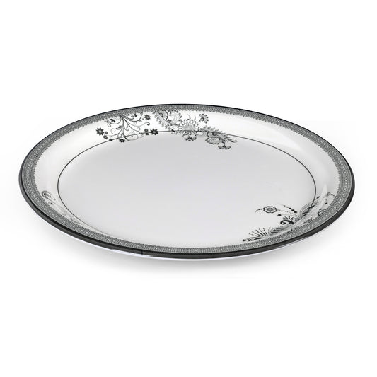 SUPERWARE | Pure Melamine | Dinner Plate Set – SILVER LACE (11.0") | 6 Nos. | Stain Free, Glazed Finish