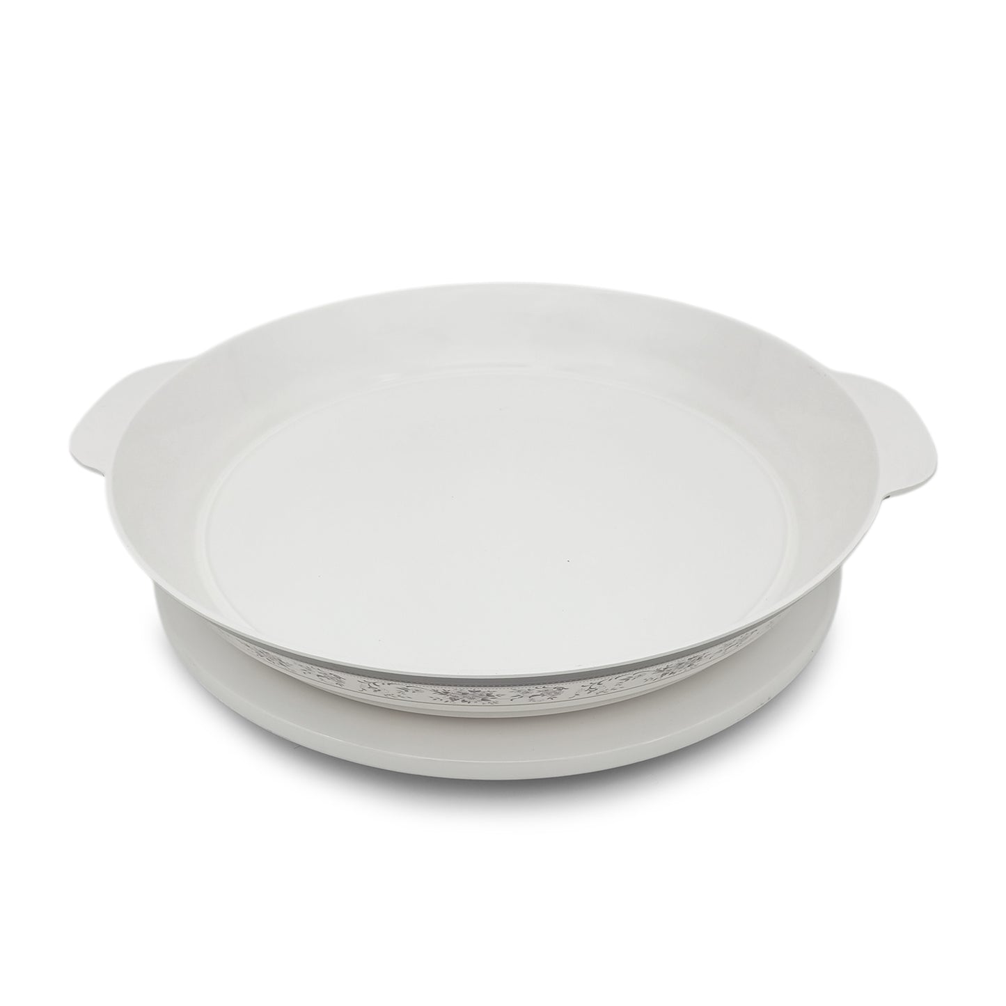 EKTRA | Premium Melamine | Rotating Platter – Little Bauquet | Set of 10 Pcs.| Durable, Fade Proof