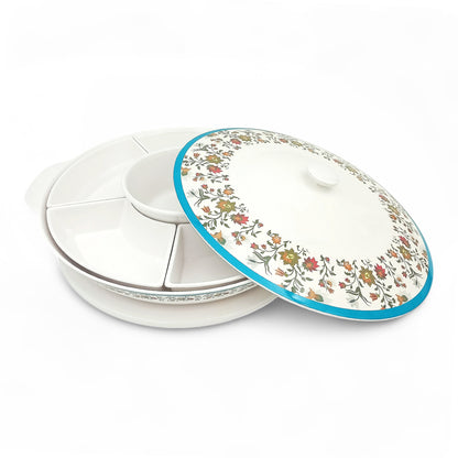 EKTRA | Premium Melamine | Rotating Platter – Nakashi | Set of 10 Pcs. | Durable, Fade Proof