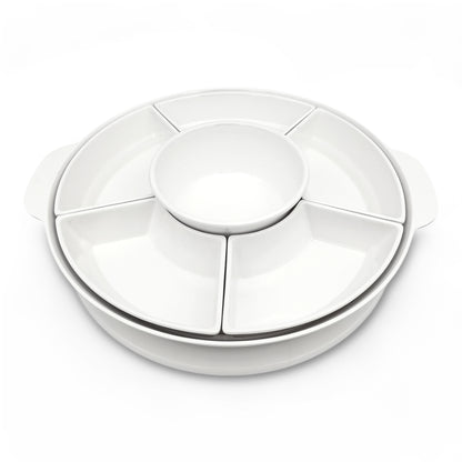 EKTRA | Premium Melamine | Rotating Platter – Nakashi | Set of 10 Pcs. | Durable, Fade Proof