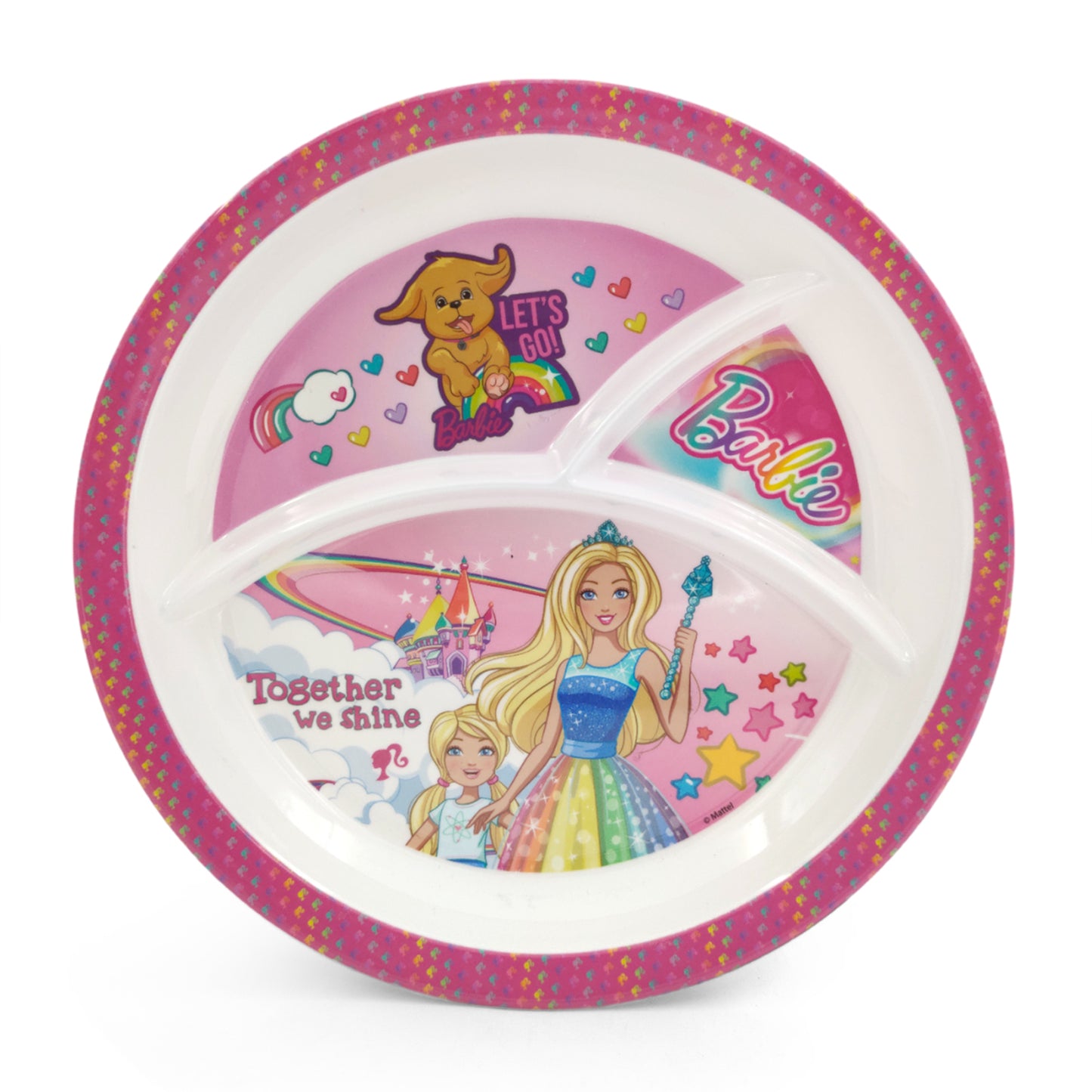 SUPERWARE | Pure Melamine | Kid Set - BARBIE SHINE | 3 Pcs.| Stain Free, Glazed Finish