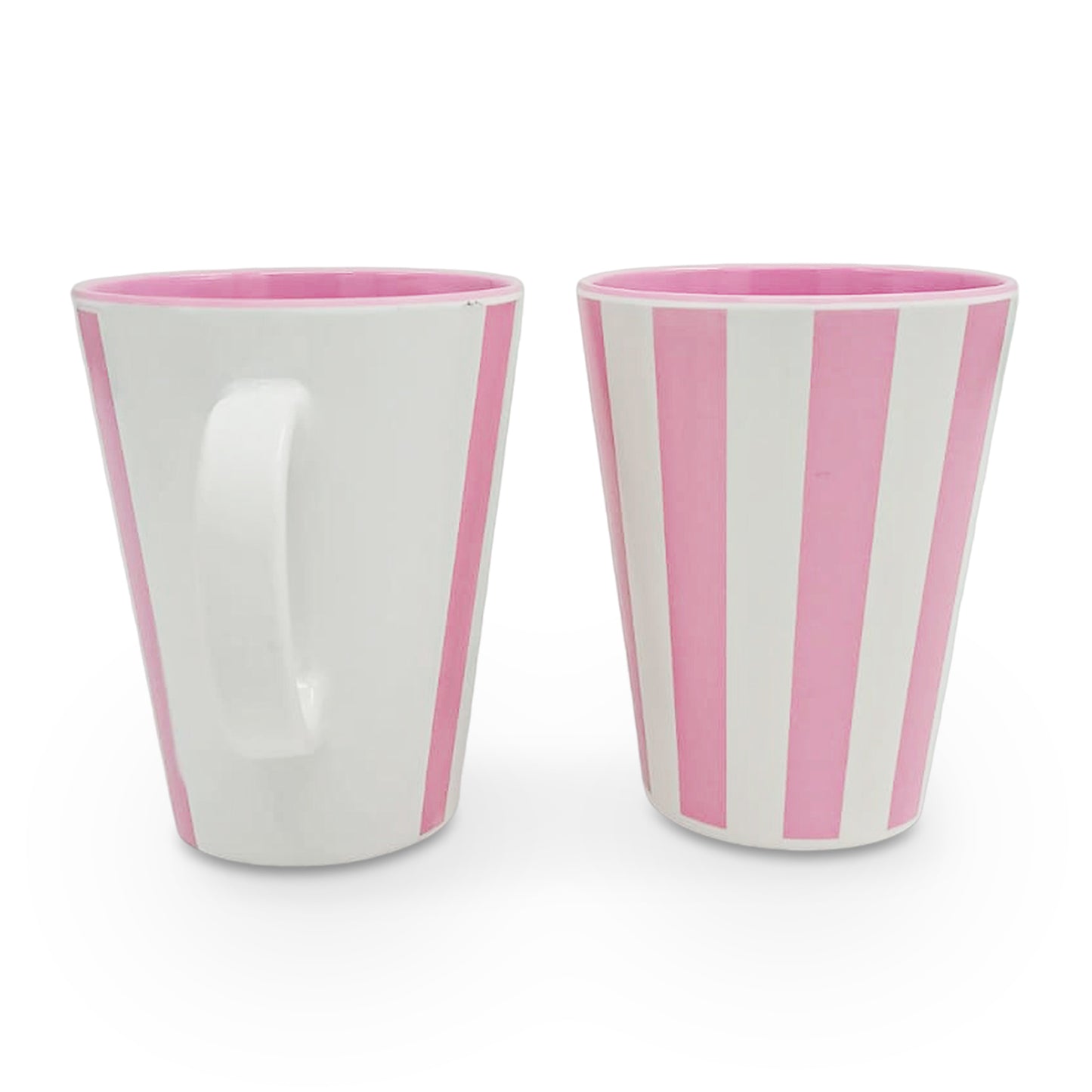 SUPERWARE | Pure melamine | Coffee Mug - VERTILINE  BEAUTI PINK 3.5" | Set of 2 | Stain Free, Glazed Finish