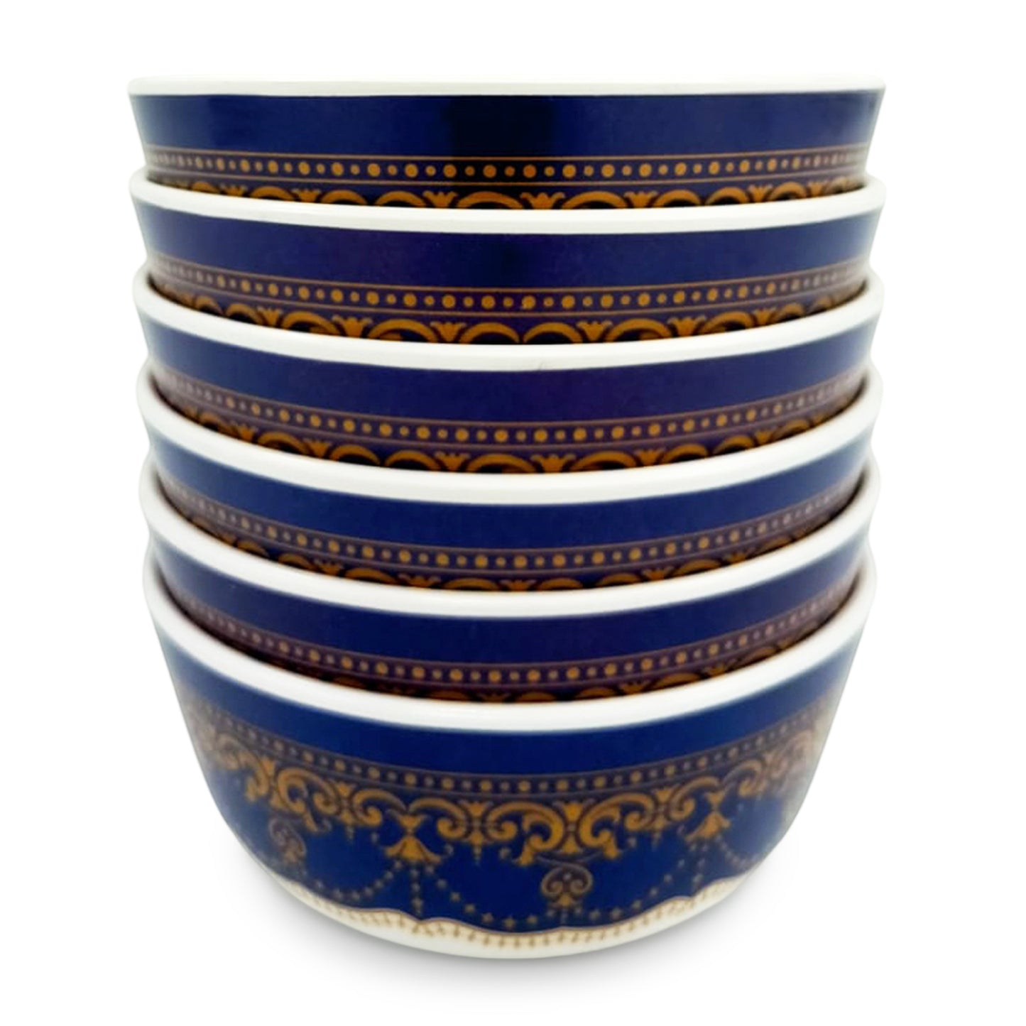 SUPERWARE | Pure Melamine | Katori Set - Blue Prema (3.5") | 6 Nos.| Stain Free, Glazed Finish