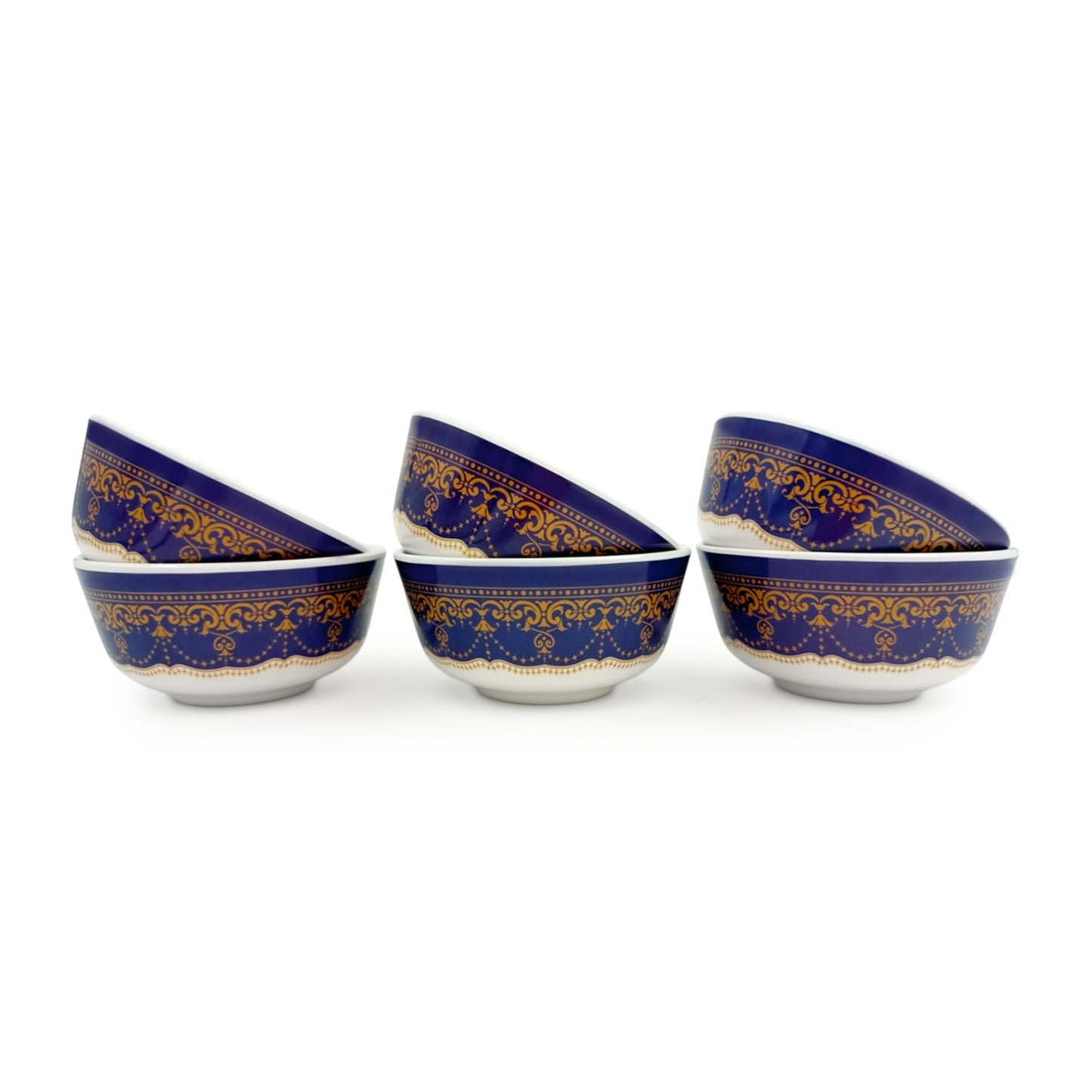 SUPERWARE | Pure Melamine | Katori Set - Blue Prema (3.5") | 6 Nos.| Stain Free, Glazed Finish