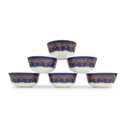 SUPERWARE | Pure Melamine | Katori Set - Blue Prema (3.5") | 6 Nos.| Stain Free, Glazed Finish