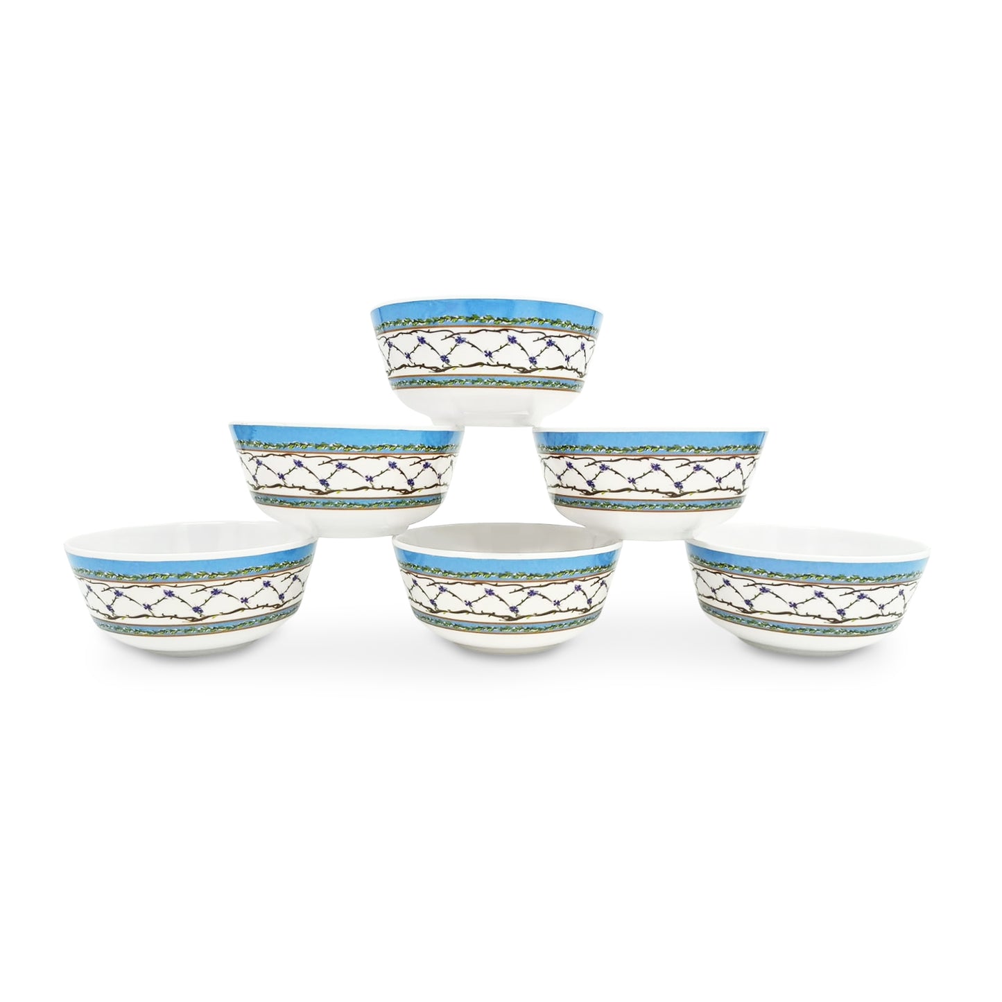 SUPERWARE | Pure Melamine | Bowl Set - Royale 4" | 6 Nos. | Stain Free, Glazed Finish