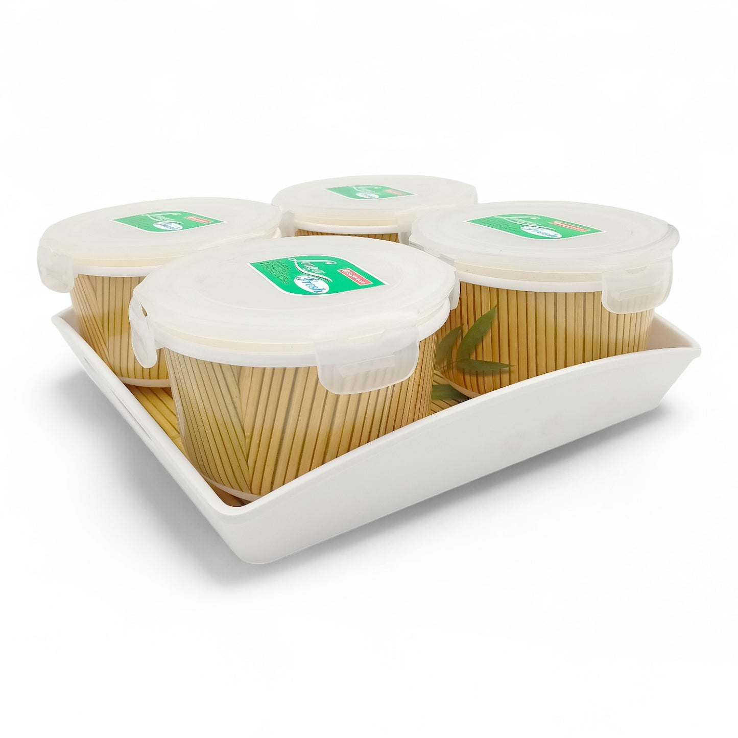 SUPERWARE | Pure melamine | Candy Set - BAMBOO (5 Pcs.)| Stain Free, Glazed Finish