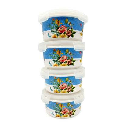 EKTRA | Premium Melamine | Canister Set with Tray - Mini Spring Vibe (5 Pcs.) | Durable, Fade Proof