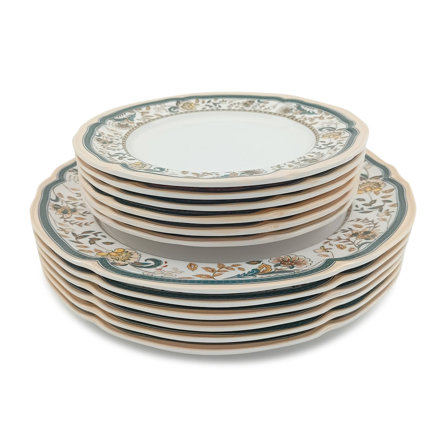 SUPERWARE | Pure Melamine | Dinner Set - GARDENIA DARIKA | Set Of 38 Pcs. | Stain Free, Glazed Finish