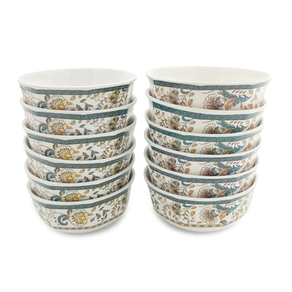 SUPERWARE | Pure Melamine | Dinner Set - GARDENIA DARIKA | Set Of 38 Pcs. | Stain Free, Glazed Finish