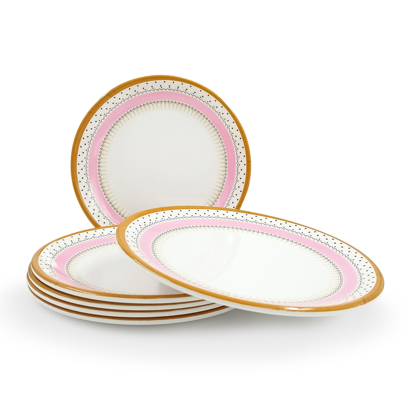 SUPERWARE | Pure Melamine | Dinner Plate Set – Diamond (10.75”) | 6 Nos. | Stain Free, Glazed Finish