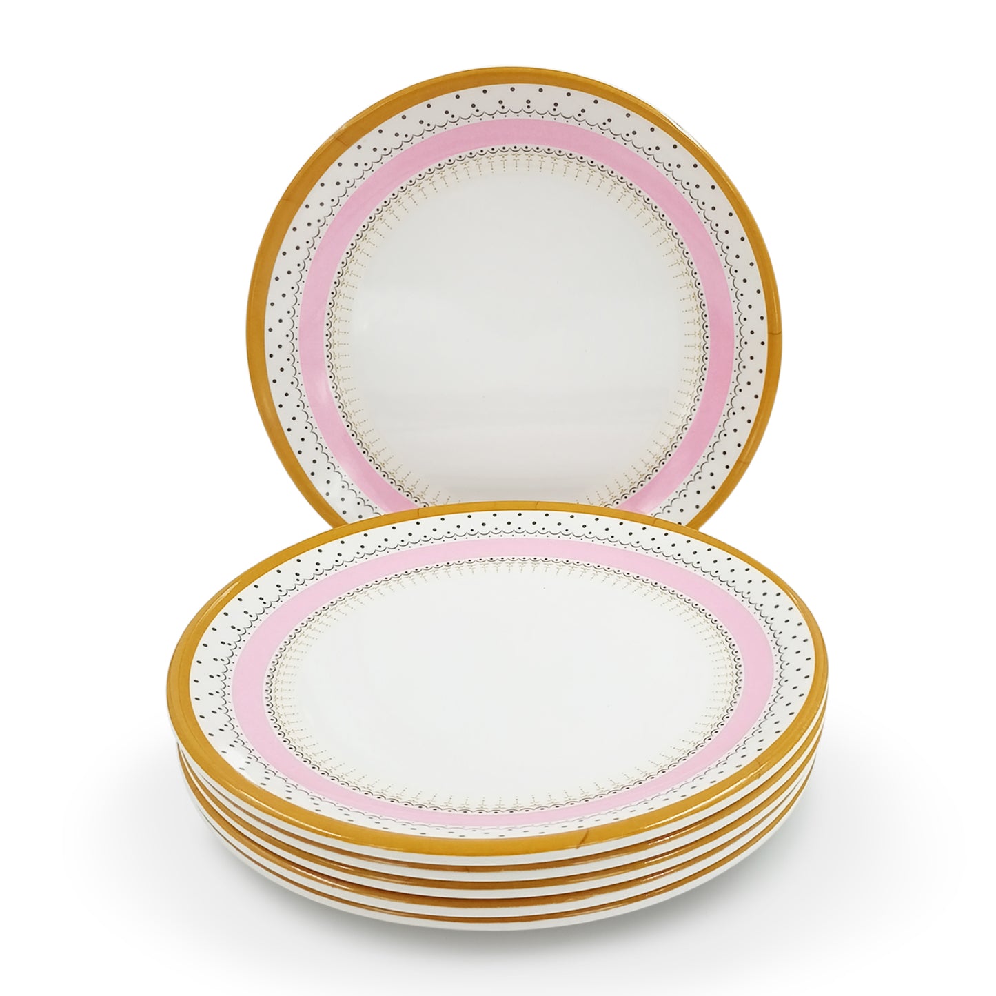 SUPERWARE | Pure Melamine | Dinner Plate Set – Diamond (10.75”) | 6 Nos. | Stain Free, Glazed Finish