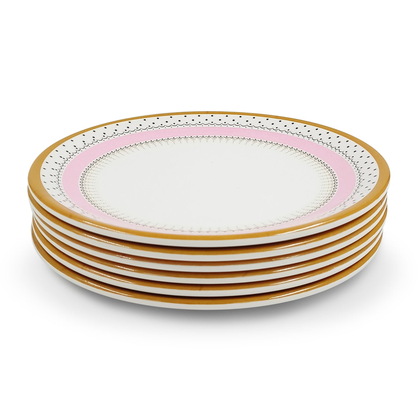 SUPERWARE | Pure Melamine | Dinner Plate Set – Diamond (10.75”) | 6 Nos. | Stain Free, Glazed Finish