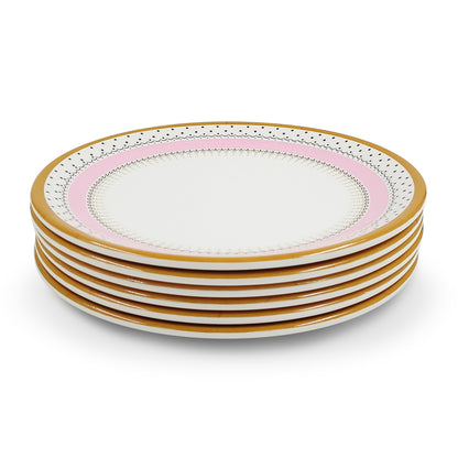 SUPERWARE | Pure Melamine | Small Plate Set - Diamond (7.25") | 6 Nos. | Stain Free, Glazed Finish