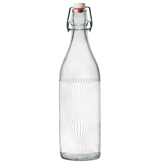 CERVE | Italy | Crystal Clear High Brilliance Lead Free Glass | Lory Bottle | DUNE BIANCO | 1 Ltr.