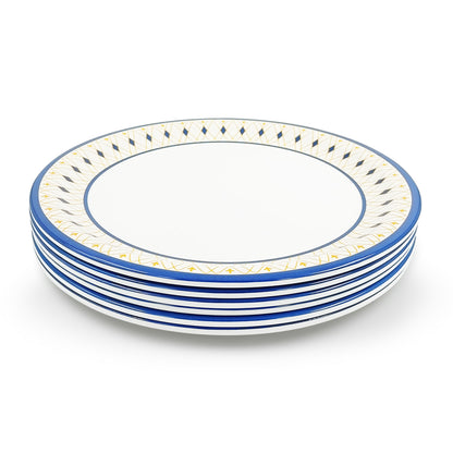 SUPERWARE | Pure Melamine | Buffet Plate Set 12.5" - Elegance (12.5”) | 6 Nos. | Stain Free, Glazed Finish