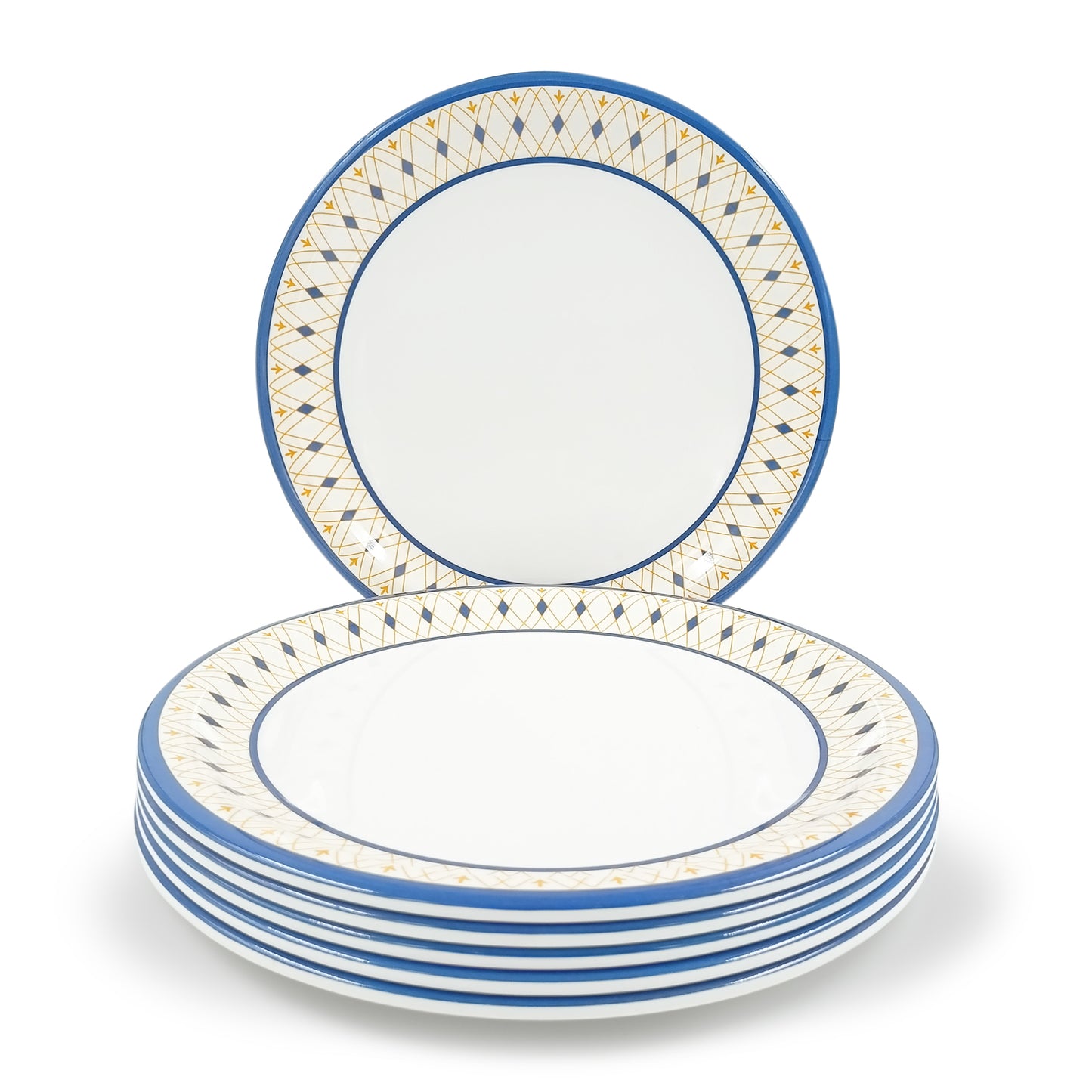 SUPERWARE | Pure Melamine | Small Plate Set - Elegance (7.5") | 6 Nos. | Stain Free, Glazed Finish