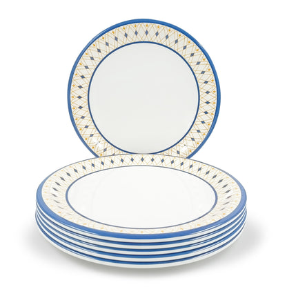 SUPERWARE | Pure Melamine | Small Plate Set - Elegance (7.5") | 6 Nos. | Stain Free, Glazed Finish