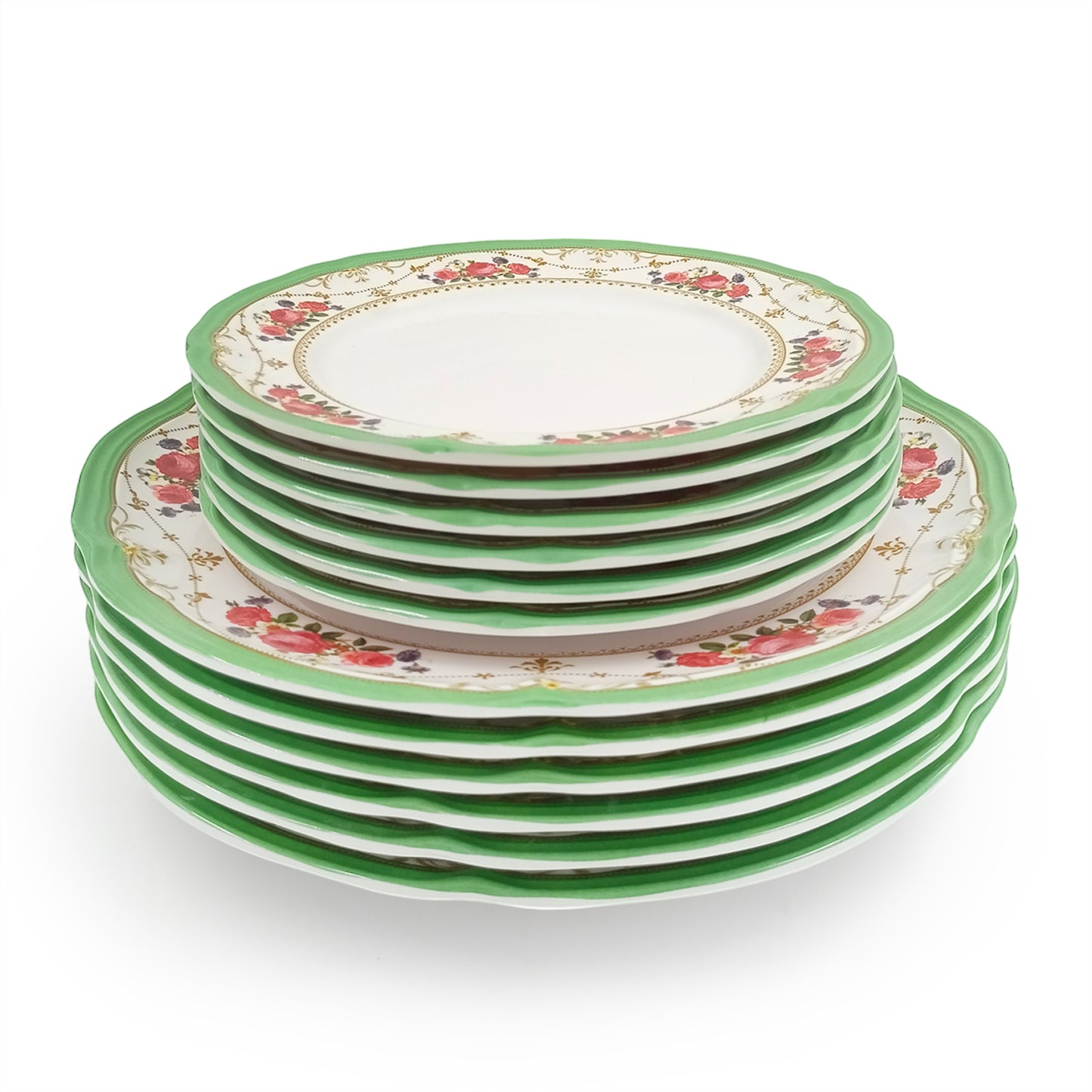 SUPERWARE | Pure Melamine | Dinner Set - GARDENIA EMIKA | Set Of 38 Pcs. | Stain Free, Glazed Finish