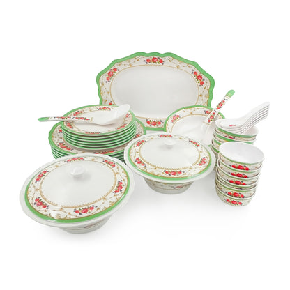 SUPERWARE | Pure Melamine | Dinner Set - GARDENIA EMIKA | Set Of 38 Pcs. | Stain Free, Glazed Finish