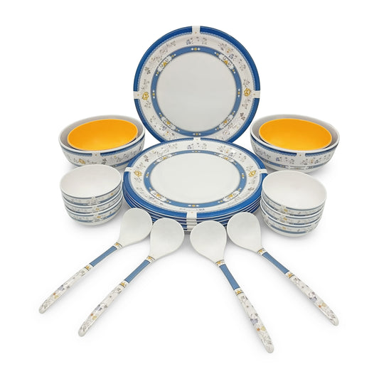 EKTRA | Premium Melamine | Dinner Set - Emperor (Set of 20 Pcs.) | Durable, Fade proof