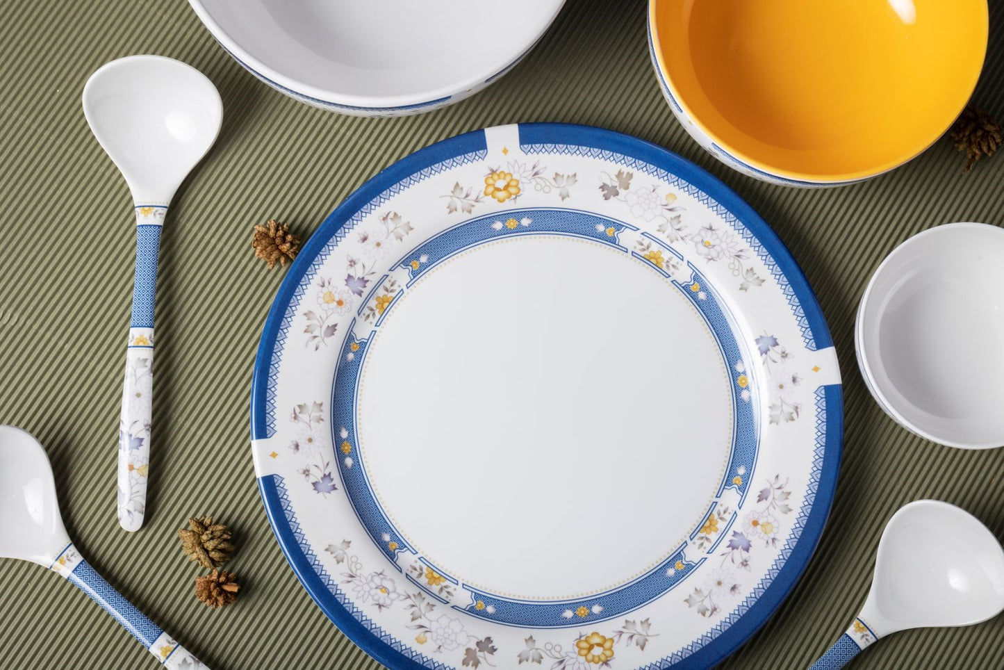 EKTRA | Premium Melamine | Dinner Set - Emperor (Set of 20 Pcs.) | Durable, Fade proof