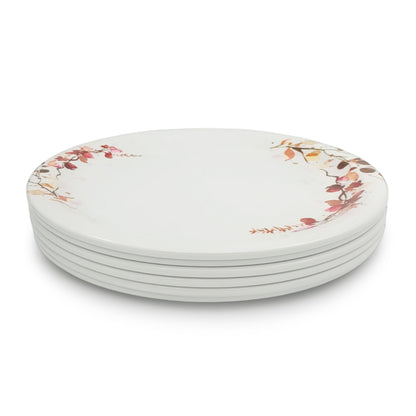 SUPERWARE | Pure Melamine | Buffet Plate Set 12.5" - Fleurish (12.5”) | 6 Nos. | Stain Free, Glazed Finish