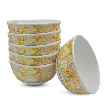 SUPERWARE | Pure Melamine | Bowl Set - Flore 4" | 6 Nos. | Stain Free, Glazed Finish