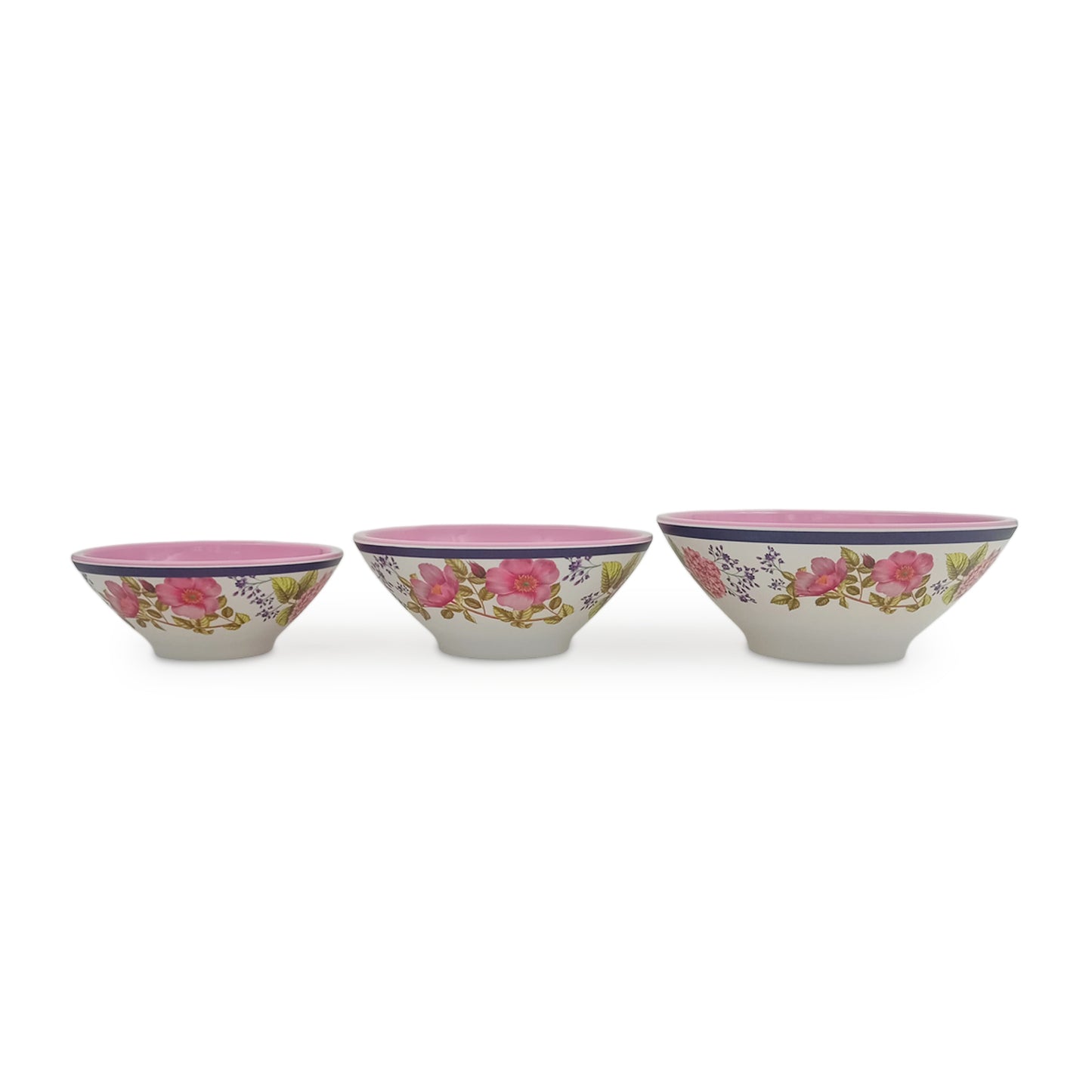 EKTRA | Premium Melamine | Serving Bowl Set – Garden Grove (3 Pcs.) | Durable, Fade proof