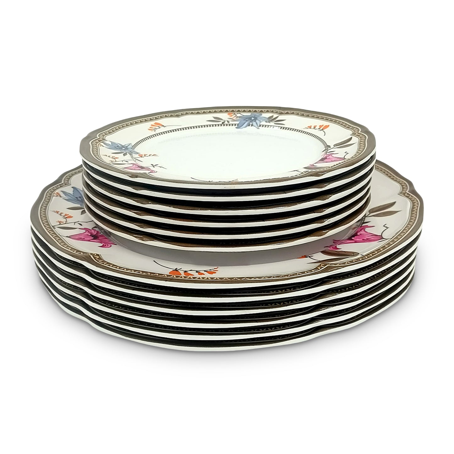 SUPERWARE | Pure Melamine | Dinner Set - GARDENIA BLOOM | Set Of 38 Pcs. | Stain Free, Glazed Finish