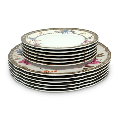 SUPERWARE | Pure Melamine | Dinner Set - GARDENIA BLOOM | Set Of 38 Pcs. | Stain Free, Glazed Finish