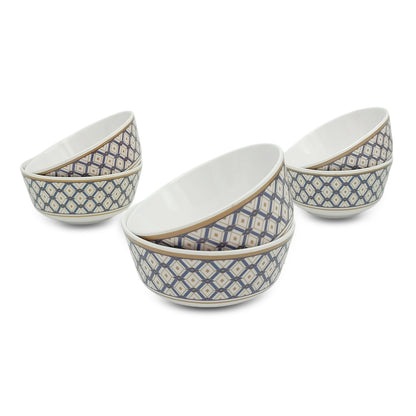 SUPERWARE | Pure Melamine | Bowl Set - Gorgeous 4" | 6 Nos. | Stain Free, Glazed Finish