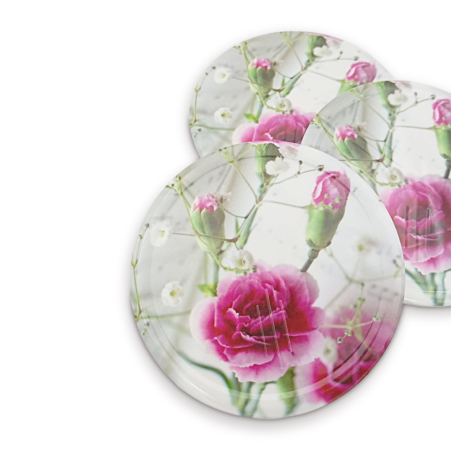 SUPERWARE | Pure Melamine | Coasters- HARMONY FLOWER | Set Of 8 Pcs| Stain Free, Glazed Finish