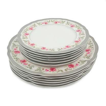 SUPERWARE | Pure Melamine | Dinner Set - GARDENIA IRYA | Set Of 38 Pcs. | Stain Free, Glazed Finish