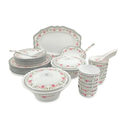 SUPERWARE | Pure Melamine | Dinner Set - GARDENIA IRYA | Set Of 38 Pcs. | Stain Free, Glazed Finish