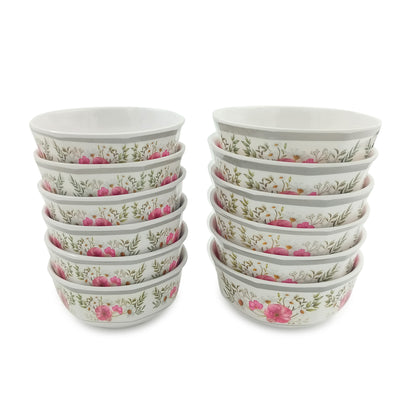 SUPERWARE | Pure Melamine | Dinner Set - GARDENIA IRYA | Set Of 38 Pcs. | Stain Free, Glazed Finish