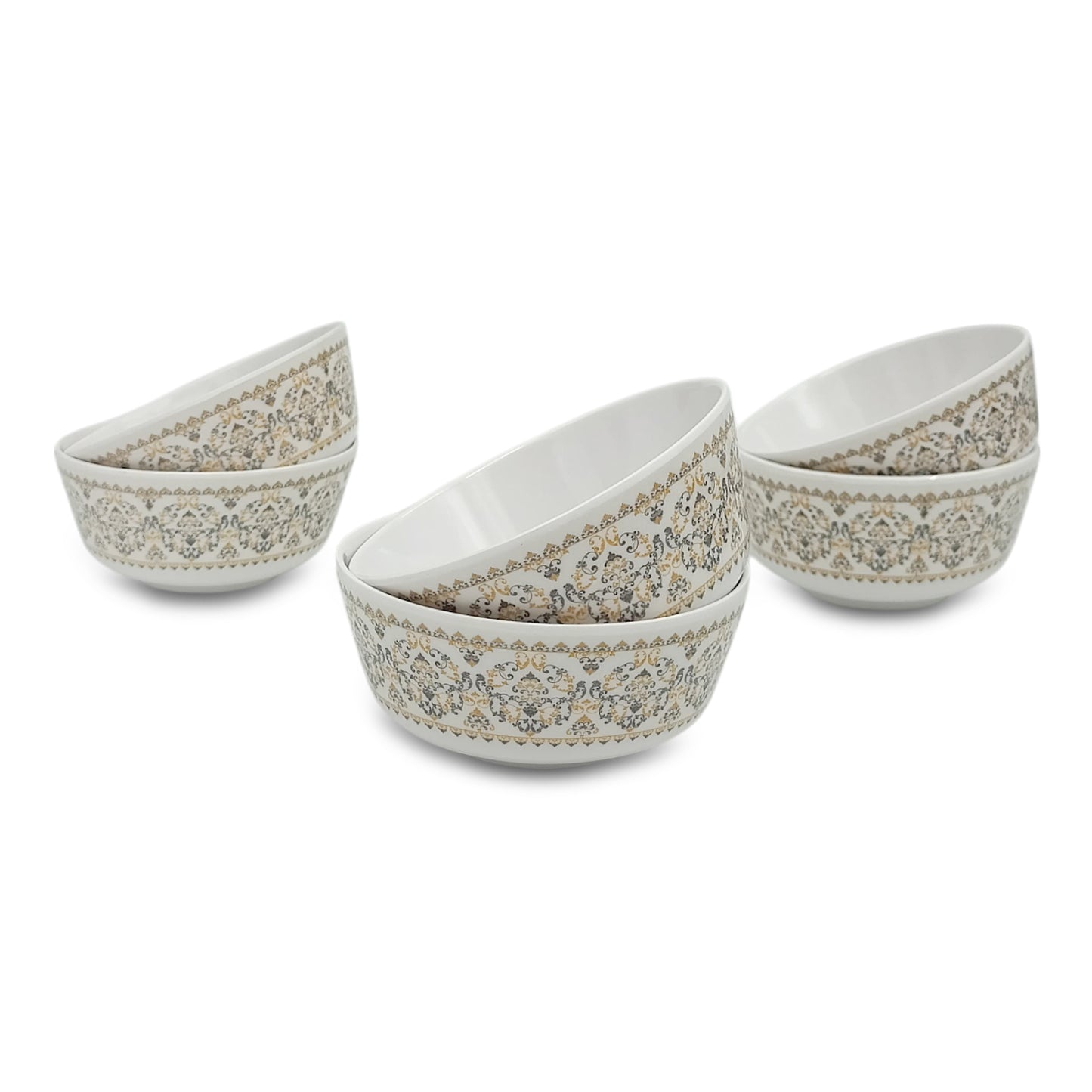 SUPERWARE | Pure Melamine | Bowl Set - Manila Gold 4" | 6 Nos. | Stain Free, Glazed Finish