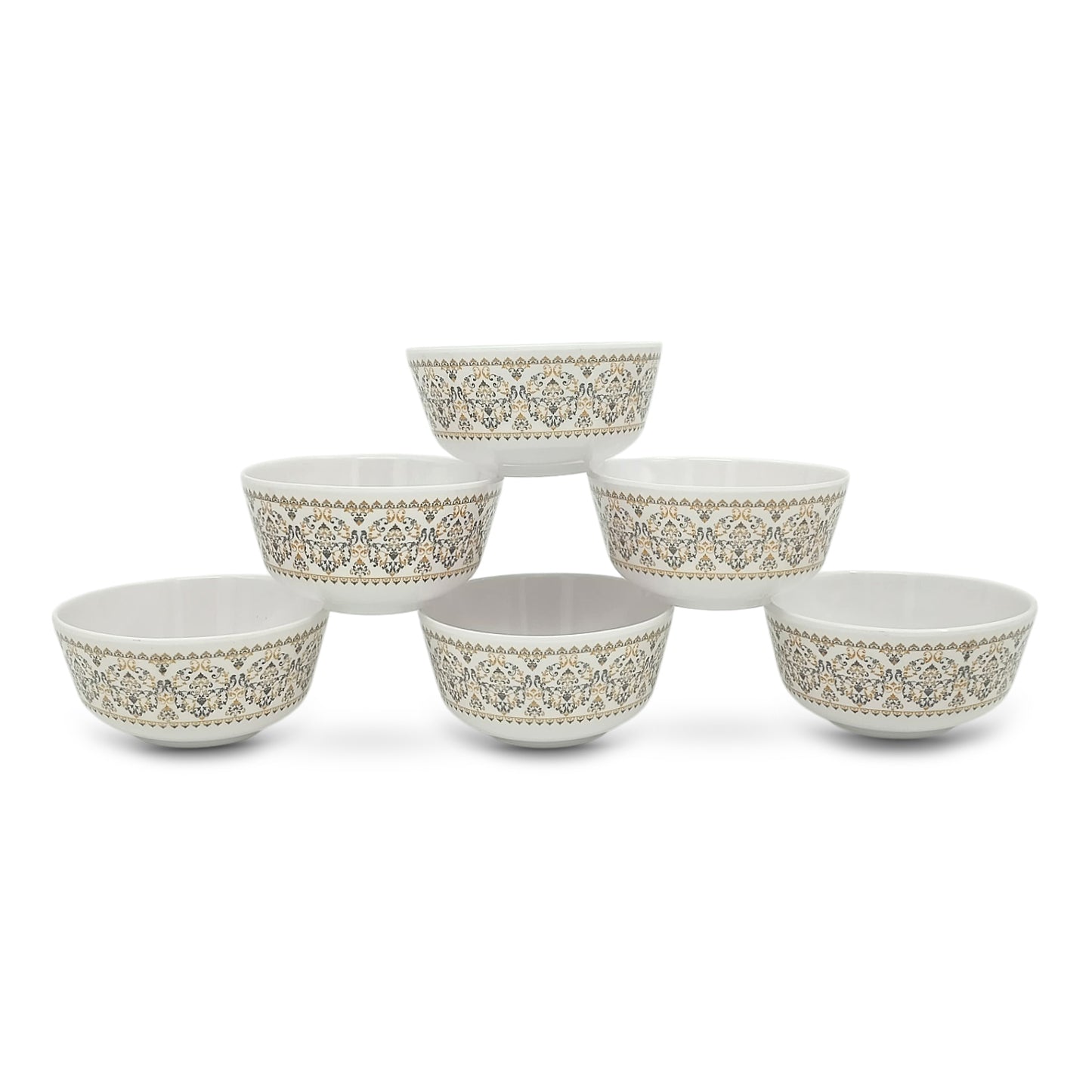 SUPERWARE | Pure Melamine | Bowl Set - Manila Gold 4" | 6 Nos. | Stain Free, Glazed Finish