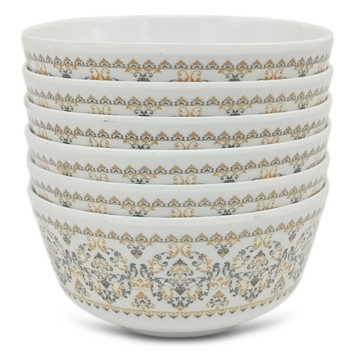 SUPERWARE | Pure Melamine | Bowl Set - Manila Gold 4" | 6 Nos. | Stain Free, Glazed Finish