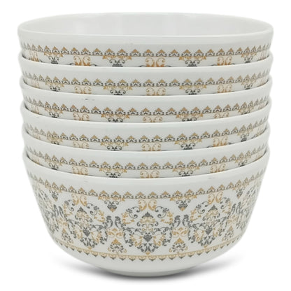 SUPERWARE | Pure Melamine | Bowl Set - Manila Gold 4" | 6 Nos. | Stain Free, Glazed Finish