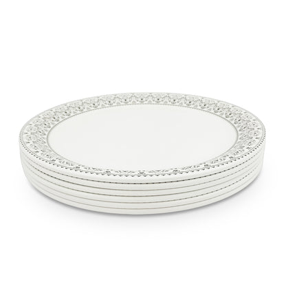 SUPERWARE | Pure Melmaine | Buffet Plate Set 12.5" - MANILA GREY (12.5”) | 6 Nos. | Stain Free, Glazed Finish