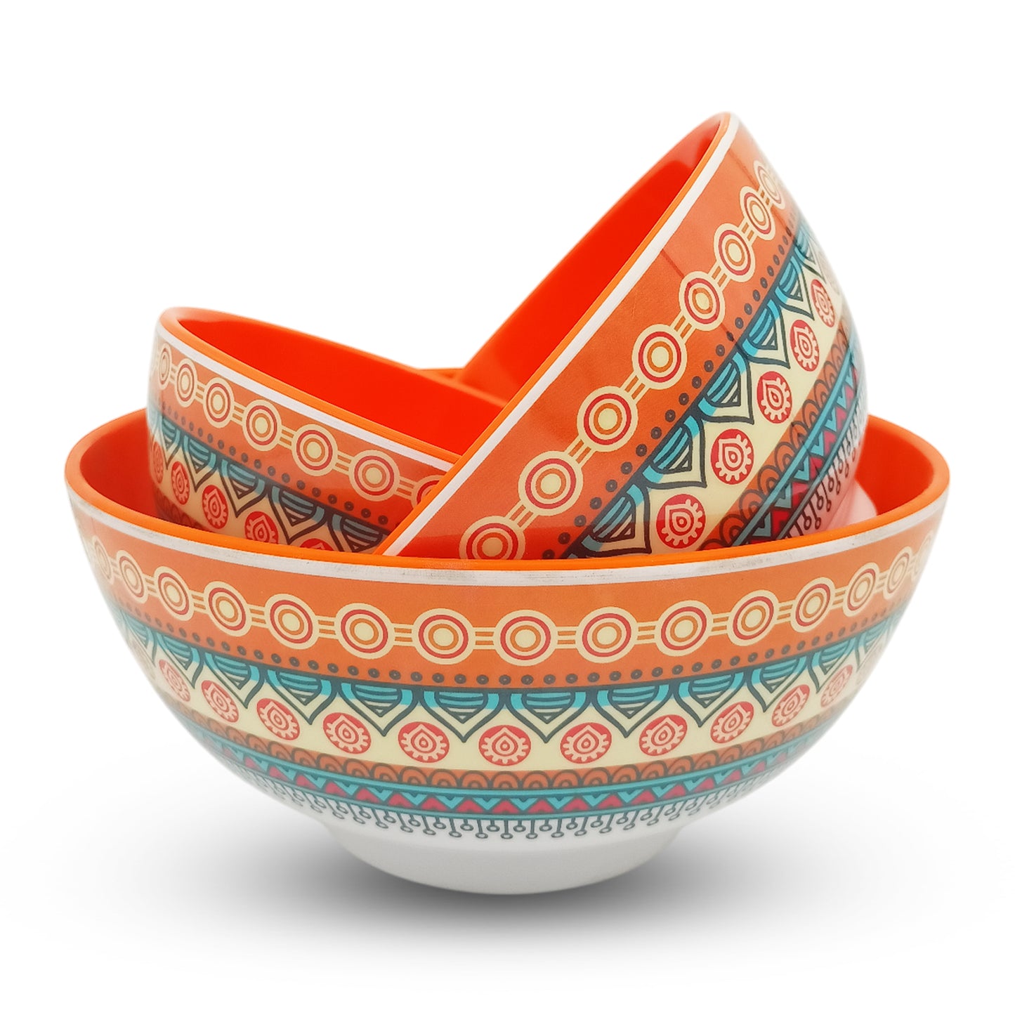 SUPERWARE | Pure Melamine | Snack Bowl Set - ORANGE | Set of 3 Pcs. | Stain Free, Glazed Finish