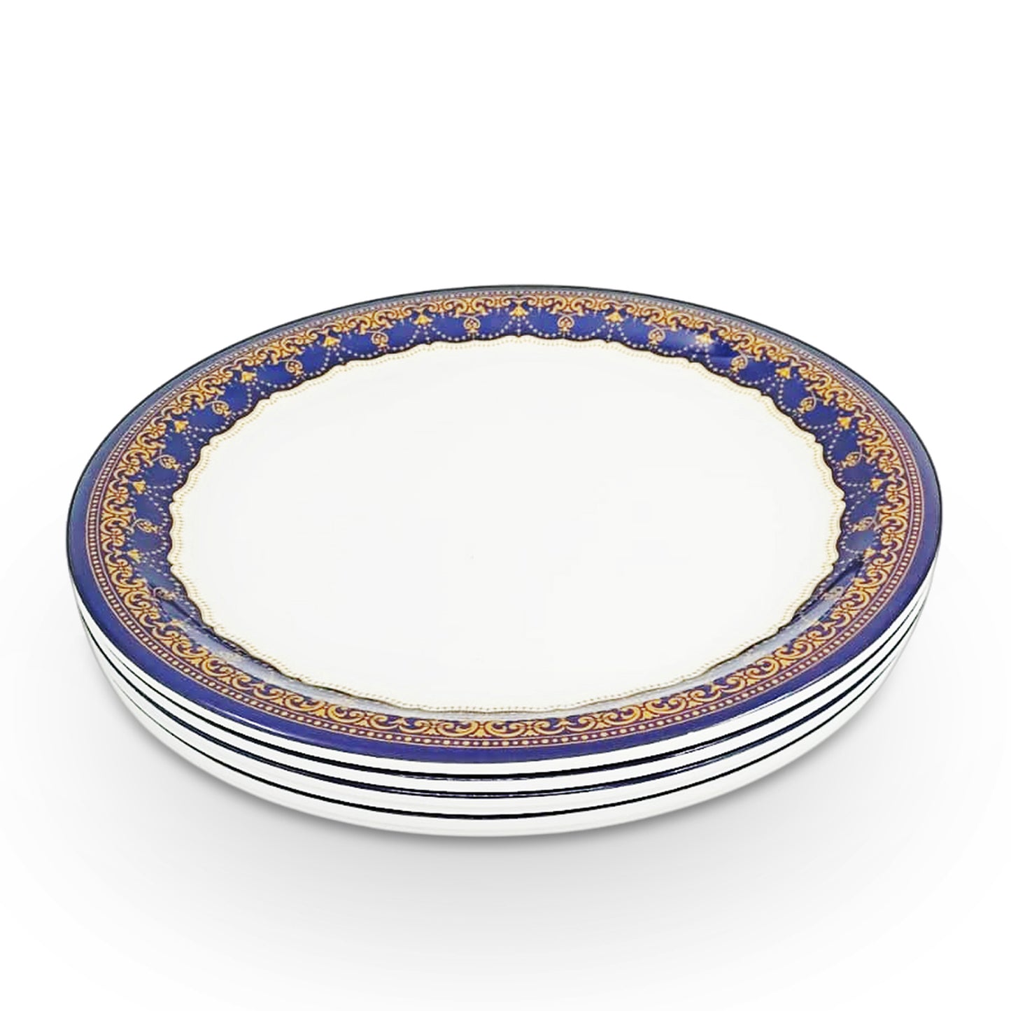 SUPERWARE | Pure Melamine | Buffet Plate Set – Blue Prema (12.5”) | 6 Nos. | Stain Free, Glazed Finish