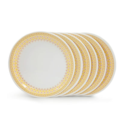 SUPERWARE | Pure Melamine | Small Plate Set - Platinum (7.5") | 6 Nos.| Stain Free, Glazed Finish