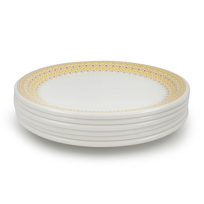 SUPERWARE | Pure Melamine | Small Plate Set - Platinum (7.5") | 6 Nos.| Stain Free, Glazed Finish