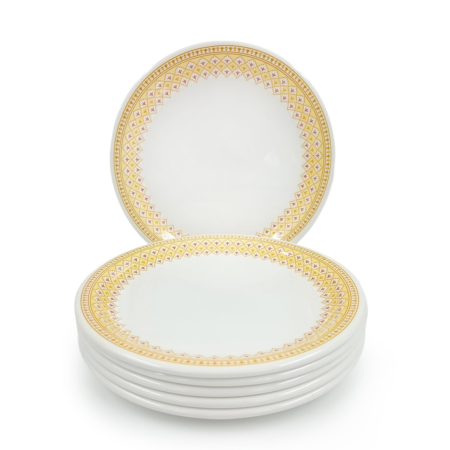 SUPERWARE | Pure Melamine | Small Plate Set - Platinum (7.5") | 6 Nos.| Stain Free, Glazed Finish