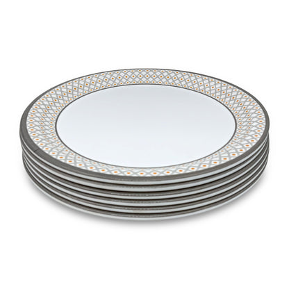 SUPERWARE | Pure Melamine | Dinner Plate Set – Pozzi (11.0") | 6 Nos. | Stain Free, Glazed Finish