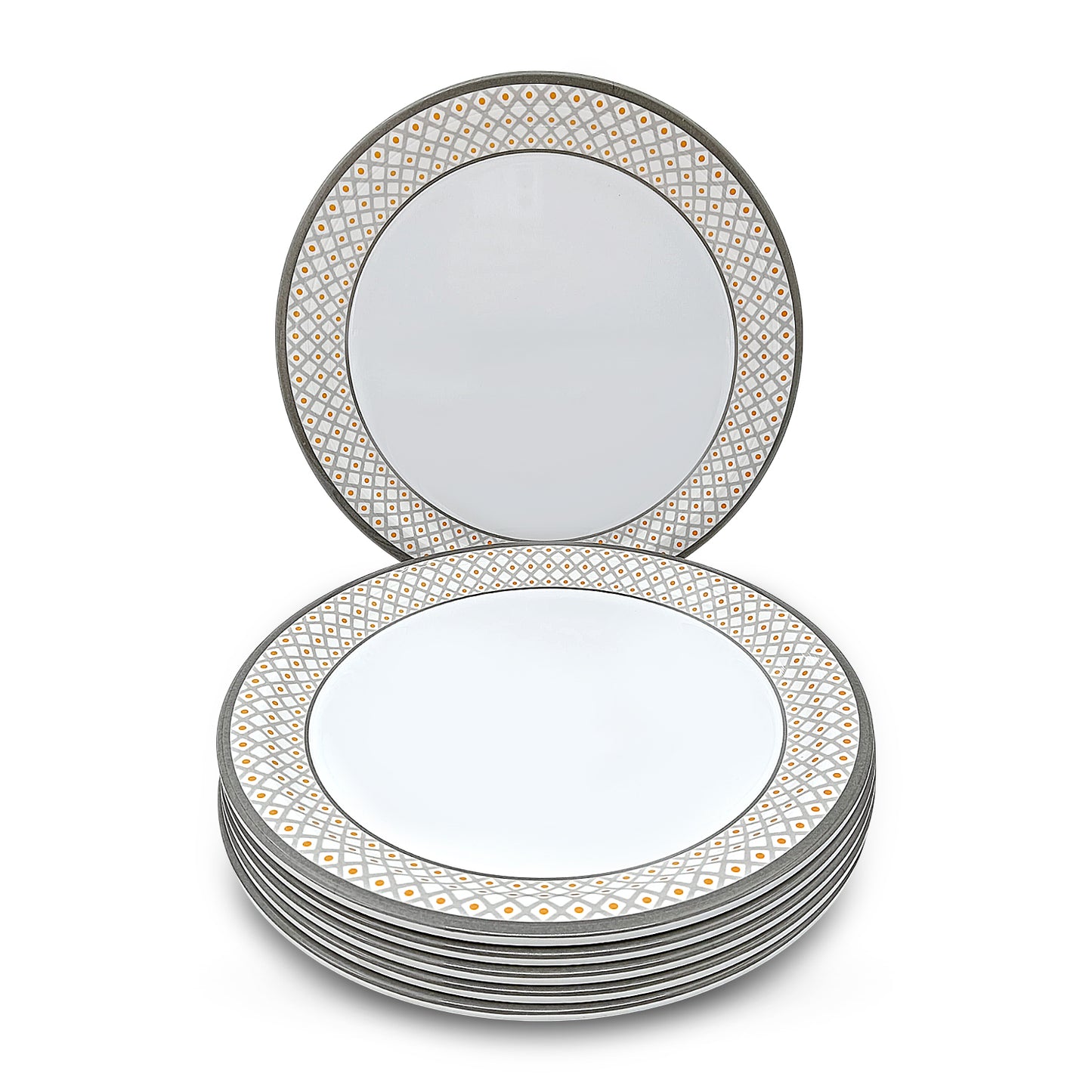 SUPERWARE | Pure Melamine | Small Plate Set - Pozzi (7.5") | 6 Nos.| Stain Free, Glazed Finish