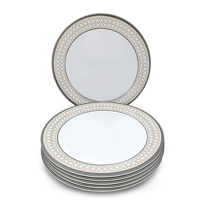 SUPERWARE | Pure Melamine | Dinner Plate Set – Pozzi (11.0") | 6 Nos. | Stain Free, Glazed Finish