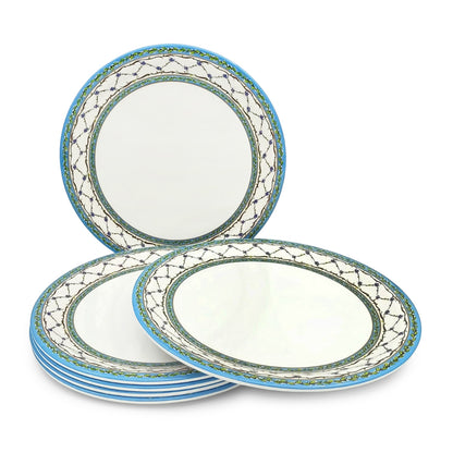 SUPERWARE | Pure Melamine | Buffet Plate Set – Royale (12.5”) | 6 Nos. | Stain Free, Glazed Finish